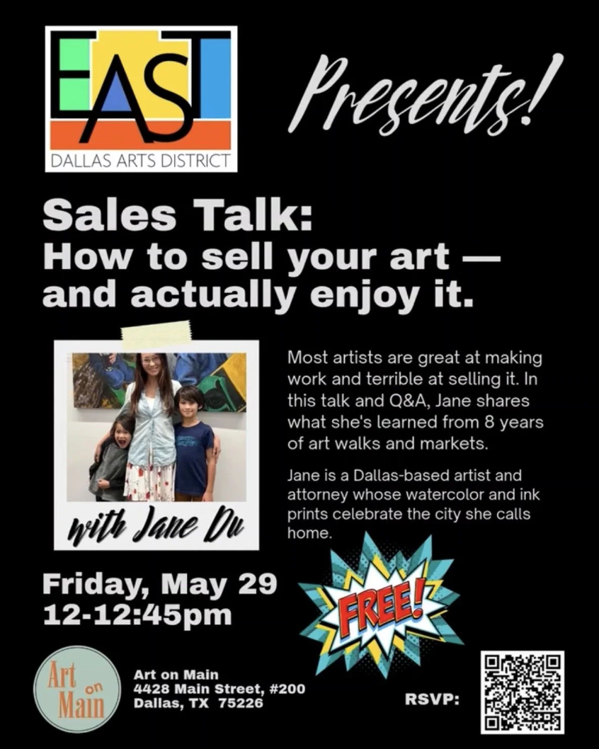 How to sell your art and actually enjoy it! With artist, Jane Du.
